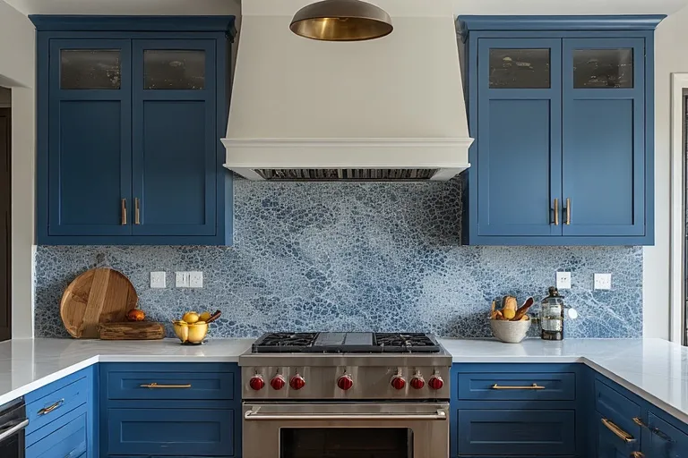 Blue Kitchen Cabinets as a Statement Piece