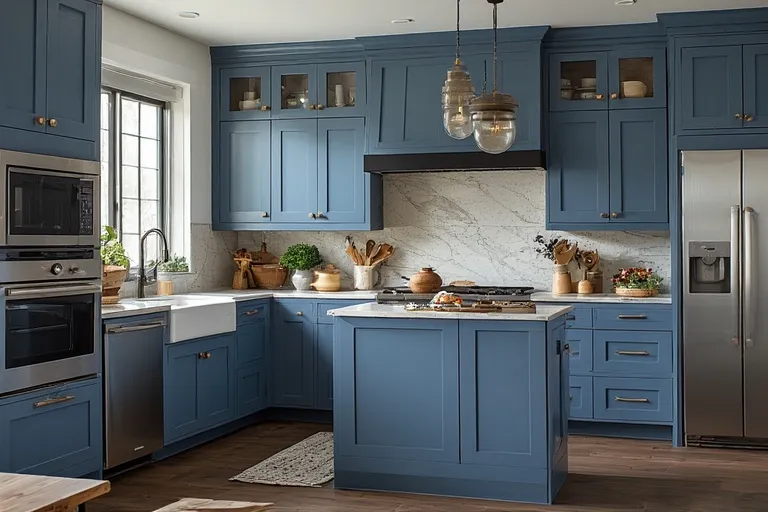 Blue Kitchen Cabinets