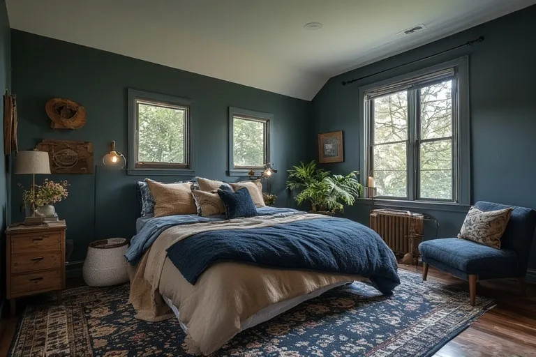 Dark Bedroom Styling