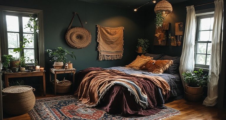 Dark Boho Bedroom