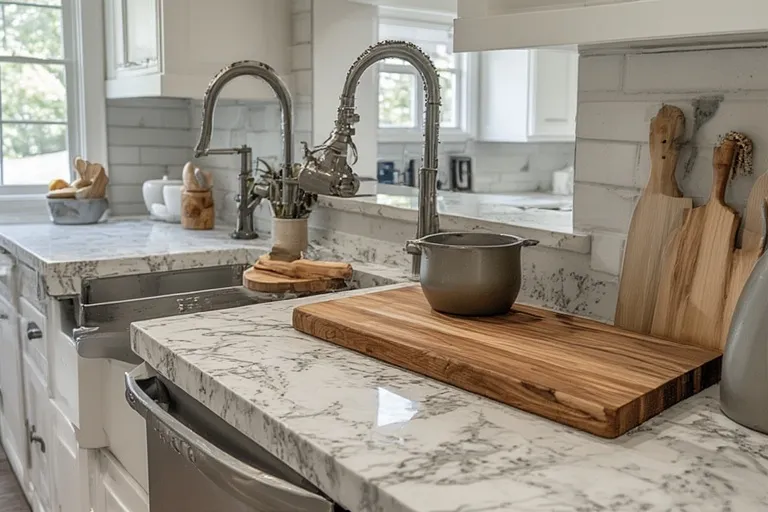 Pairing Countertops with White Cabinets