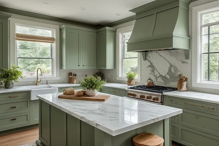 Sage Green Kitchen Cabinets in Real Homes