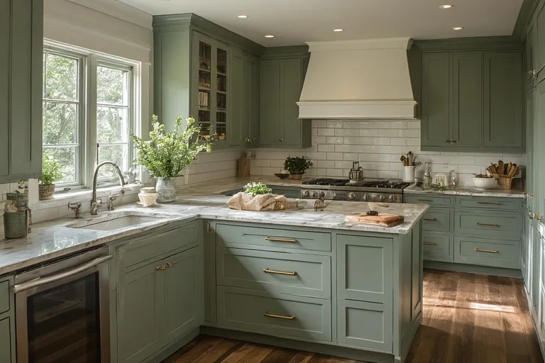 Sage Green Kitchen Cabinets