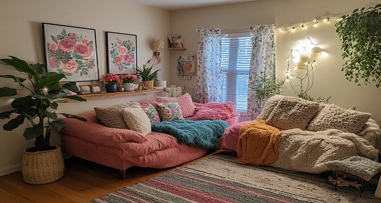 Seasonal Updates for a Girly Apartment