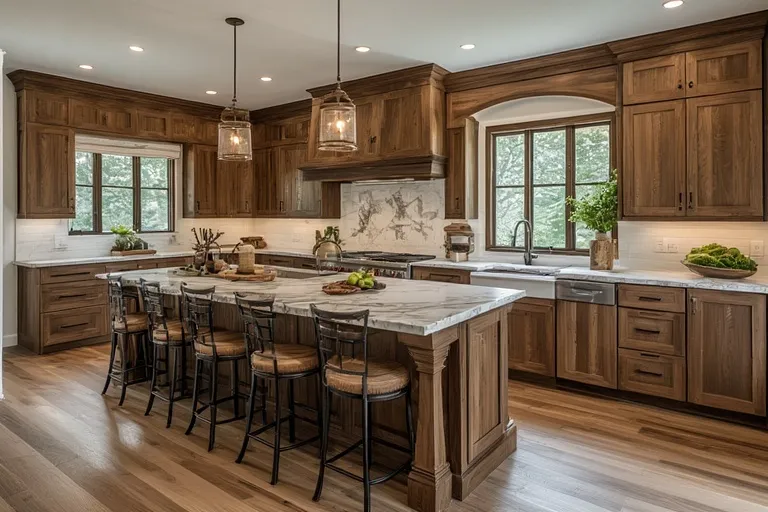 Stained Kitchen Cabinets