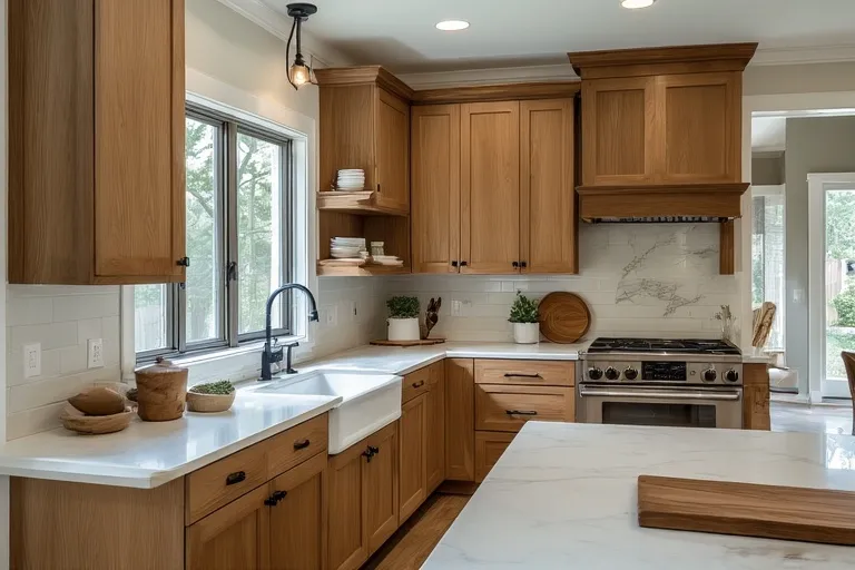 Styling Ideas for Oak Cabinets