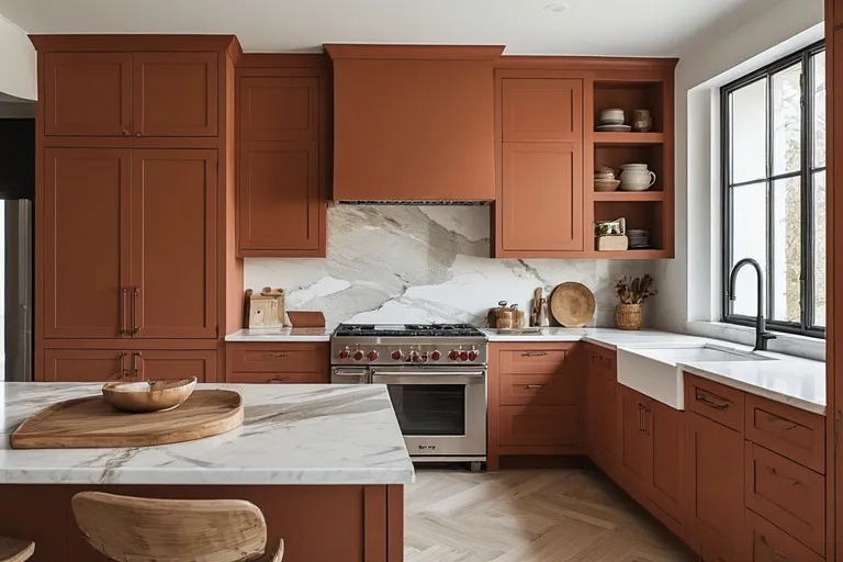 Terracotta Kitchen Cabinets