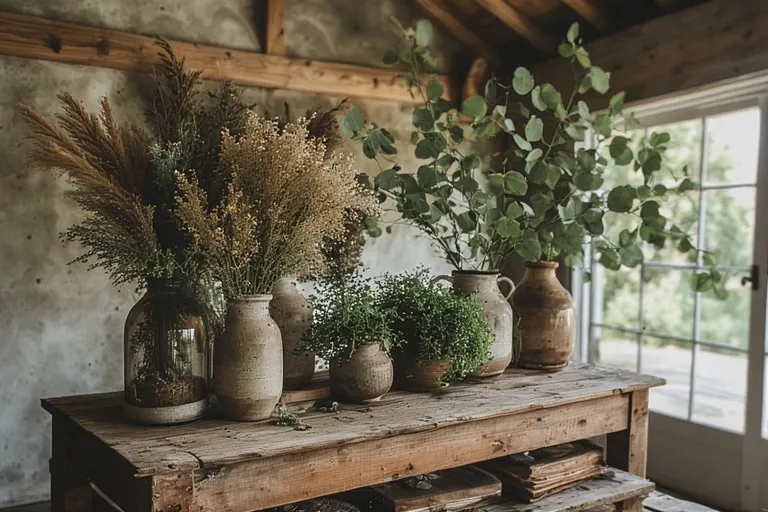 Greenery and Natural Decor Accents