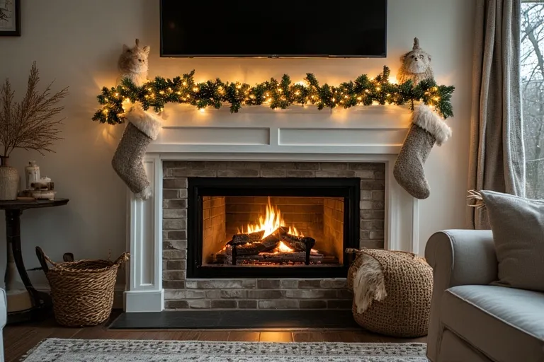 Holiday mantel decoration