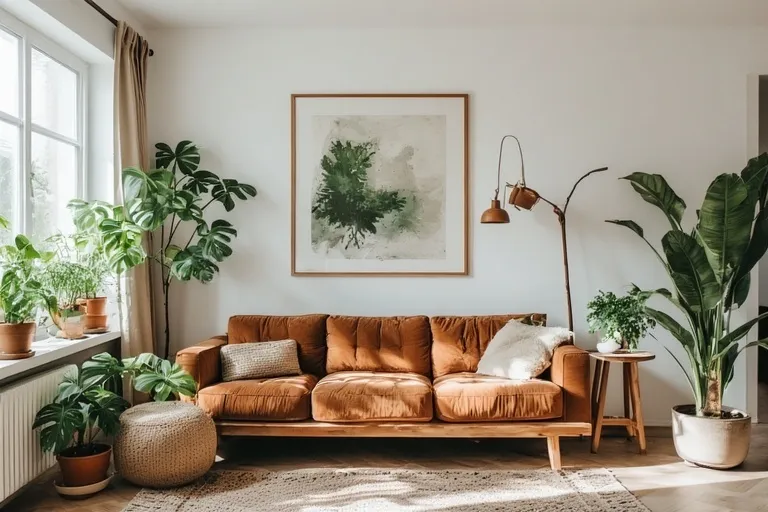 Indoor plants living room ideas