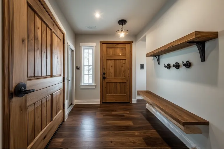 Matte Black Fixtures in Entryways