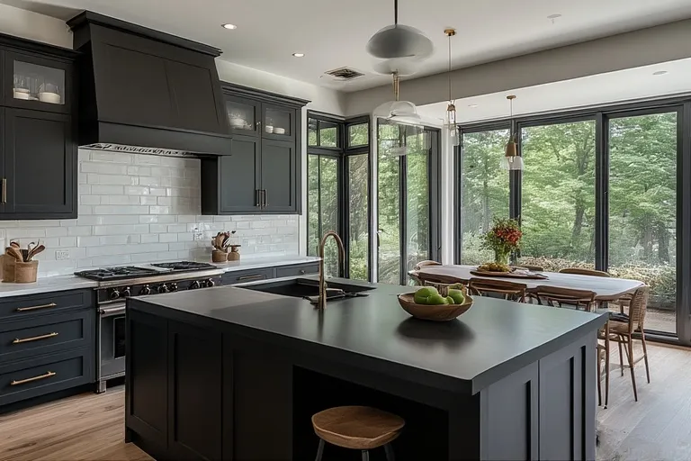 Matte black fixtures home