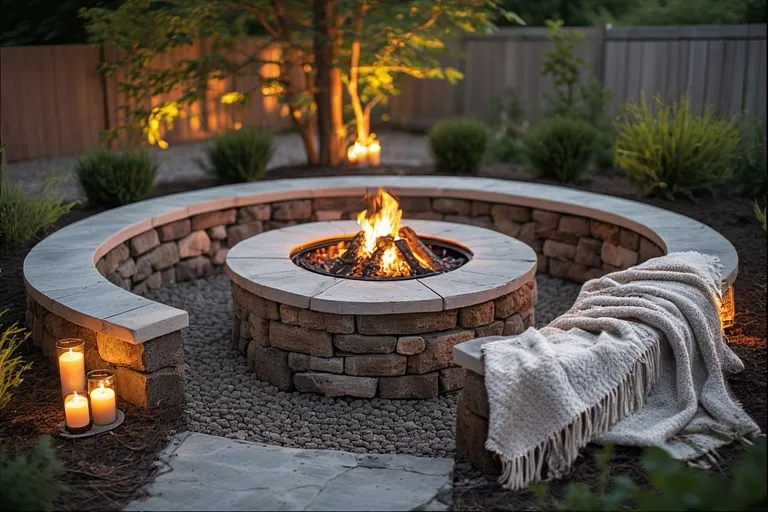 Sunken Firepit for a Cozy Retreat