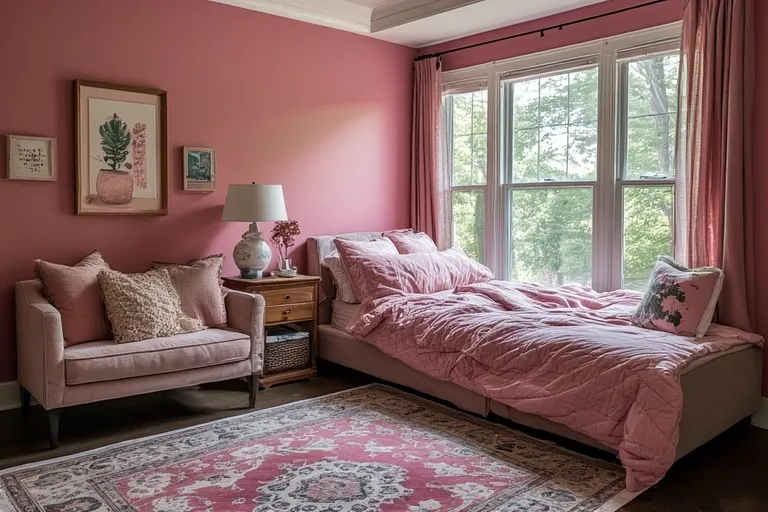 Use Pink Accents Instead of Painting the Walls
