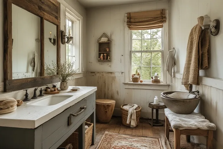What Defines a Cottagecore Bathroom