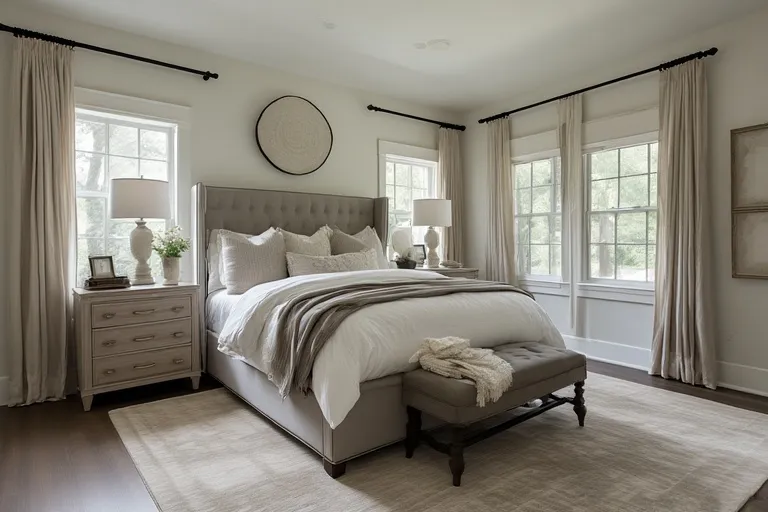What Defines a Transitional Bedroom