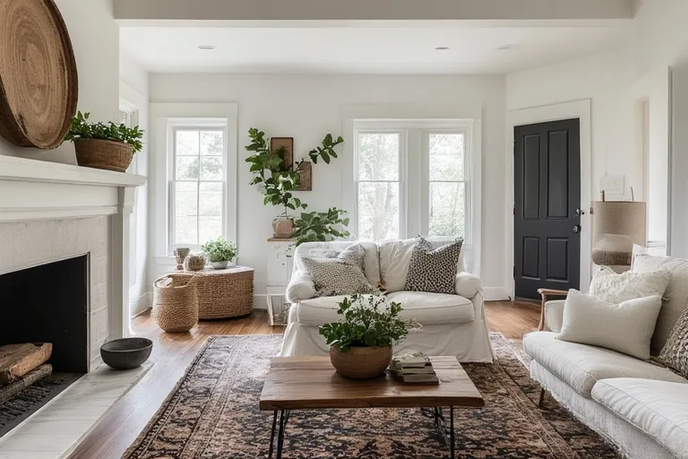 dark cottagecore living room