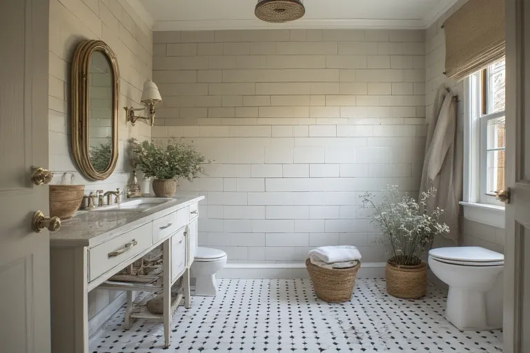 vintage modern bathroom