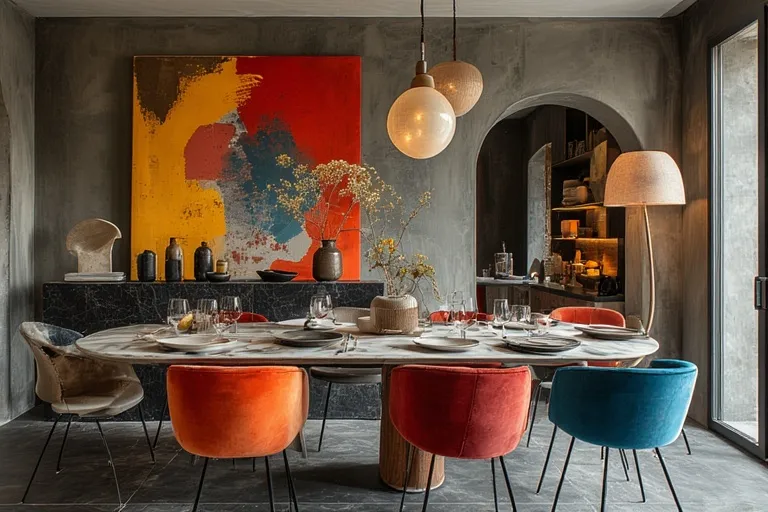 Avant garde dining decor