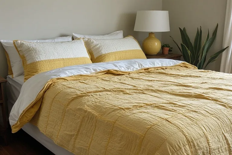 Bed Linens With Soft Yellow Hues