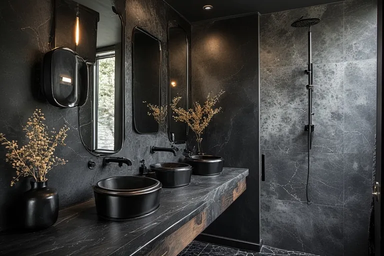 Black Tile Patterns That Bring Subtle Movement