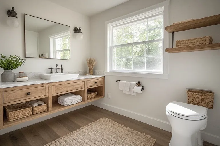 Choose a Floating Vanity for More Floor Visibility