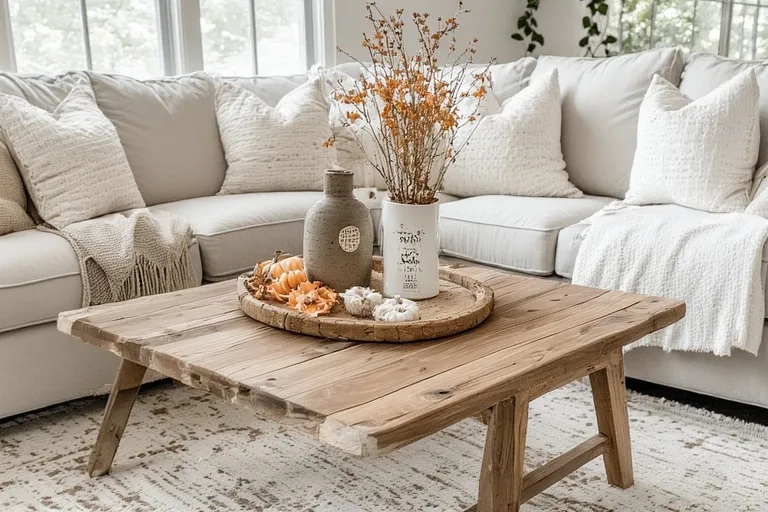 Fall coffee table styling