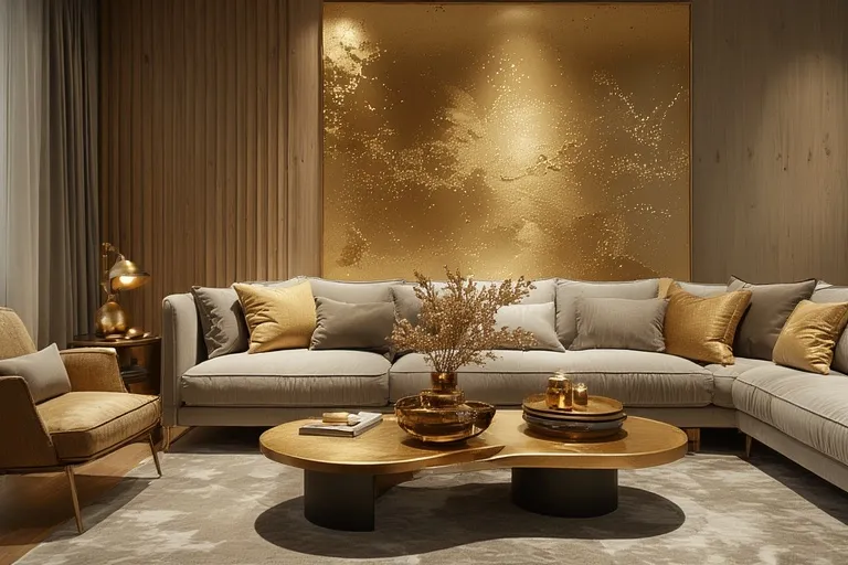 Gold accents interior