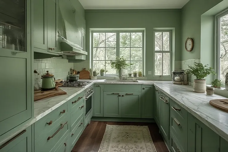 Green kitchen ideas