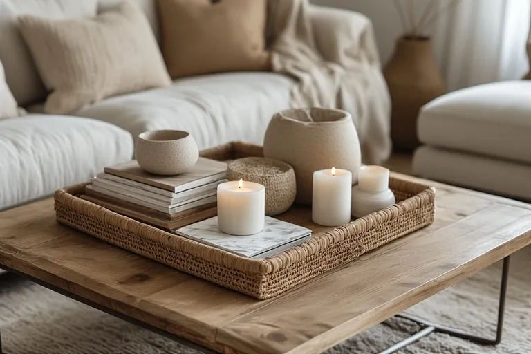 Ideas for Neutral Coffee Table Decor