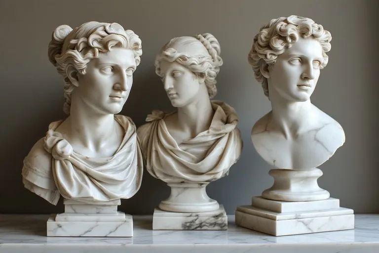 Marble bust decoration