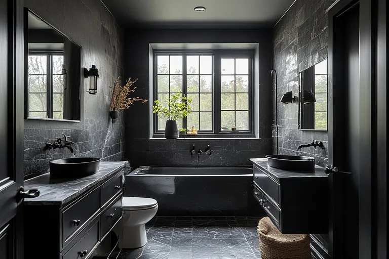 Modern black bathroom ideas