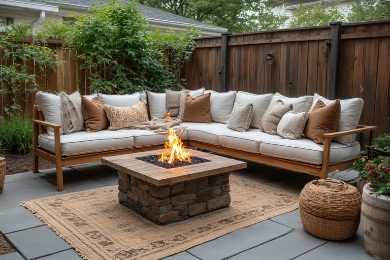 Outdoor patio ideas with fire pit