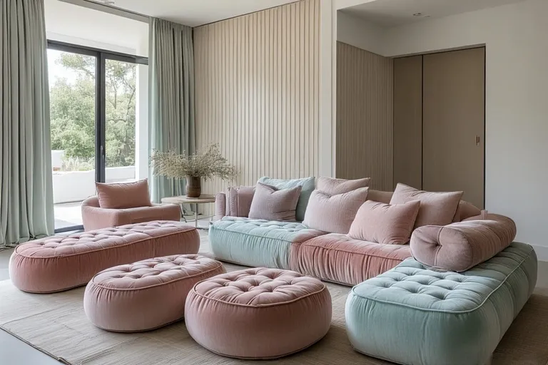 Pastel Velvet Upholstery in Contemporary Design