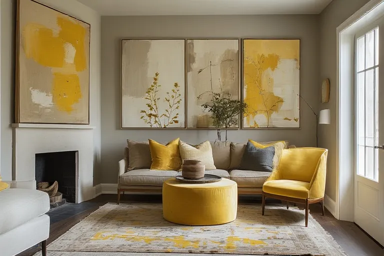 Wall Art With Gentle Yellow Notes