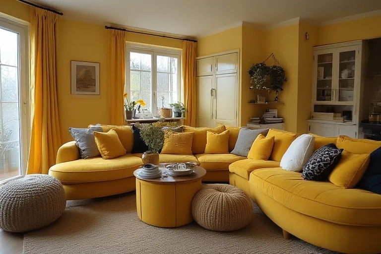 Yellow living room