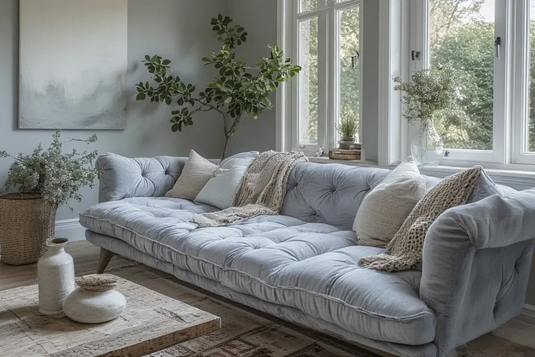 pastel velvet upholstery