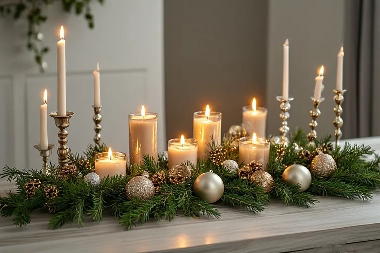 Candle-Centered Christmas Arrangements