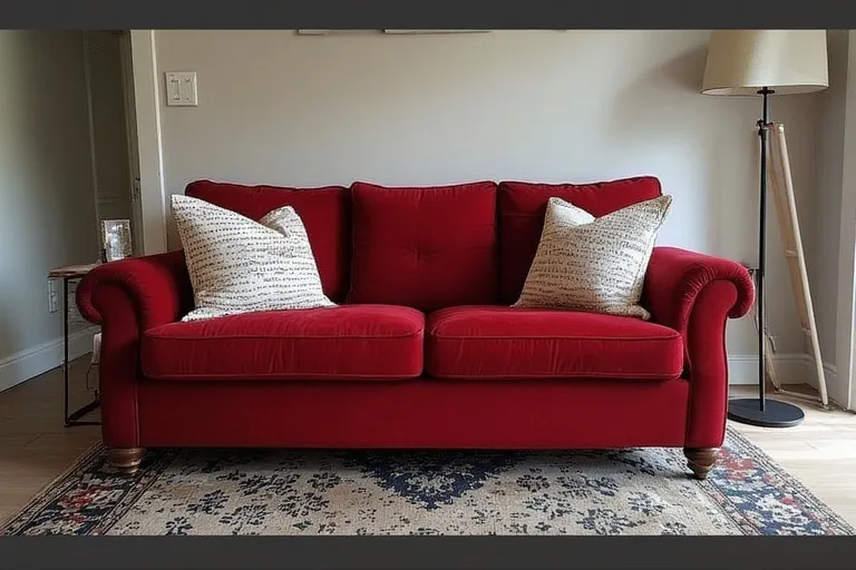 Cherry red couch