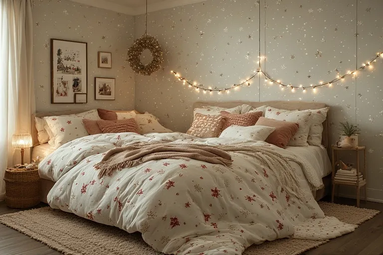 Christmas Wallpaper Aesthetic in Bedrooms
