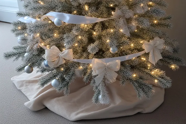 Combining Ribbons with Lights and Ornaments