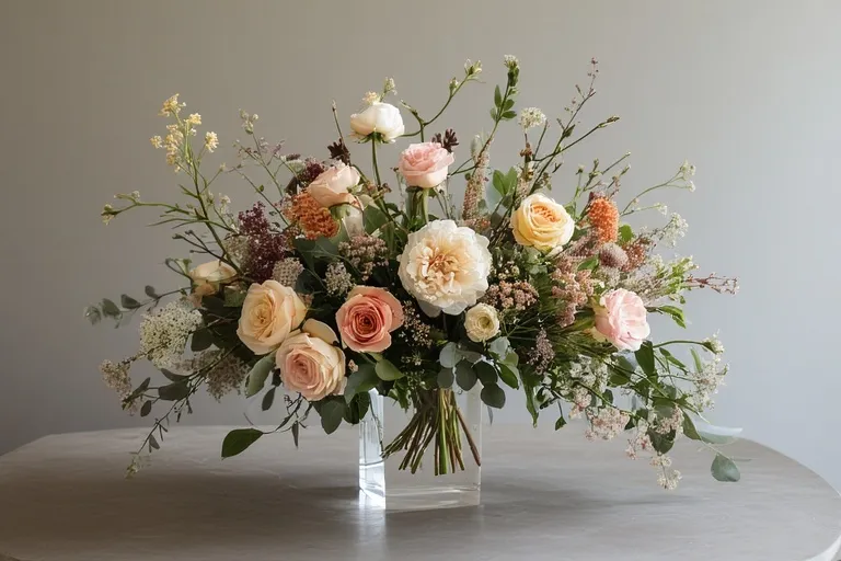 Floating Florals With Transparent Stands