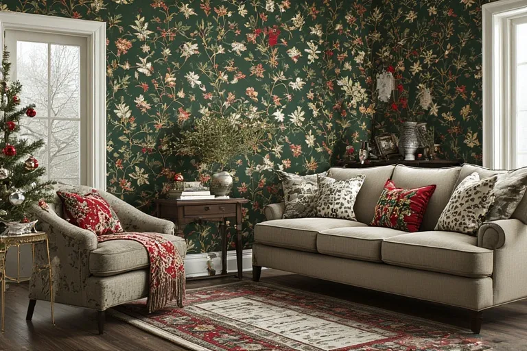 Integrating Christmas Wallpaper with Furniture