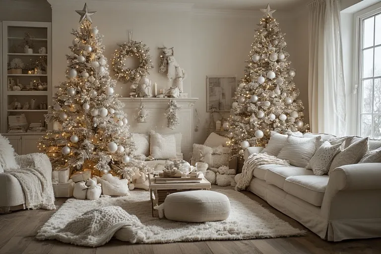 White Christmas decor